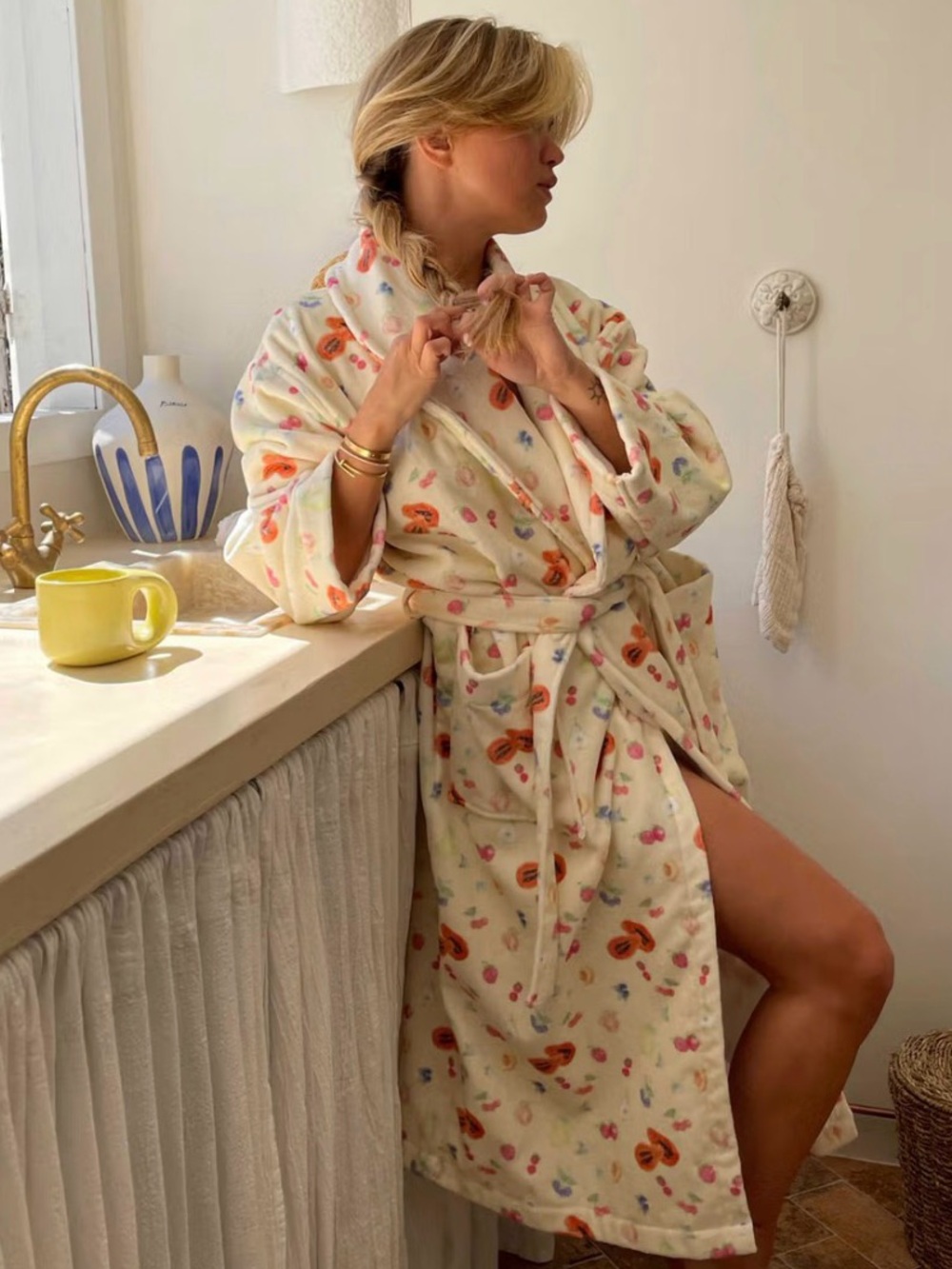 Djerf Avenue Robe Fruit XS/S 100% Organic Cotton Excellent Condition